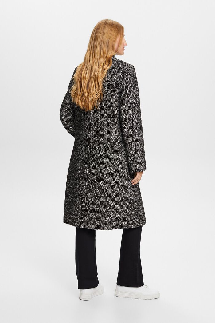 Herringbone Wool Overcoat - Grey