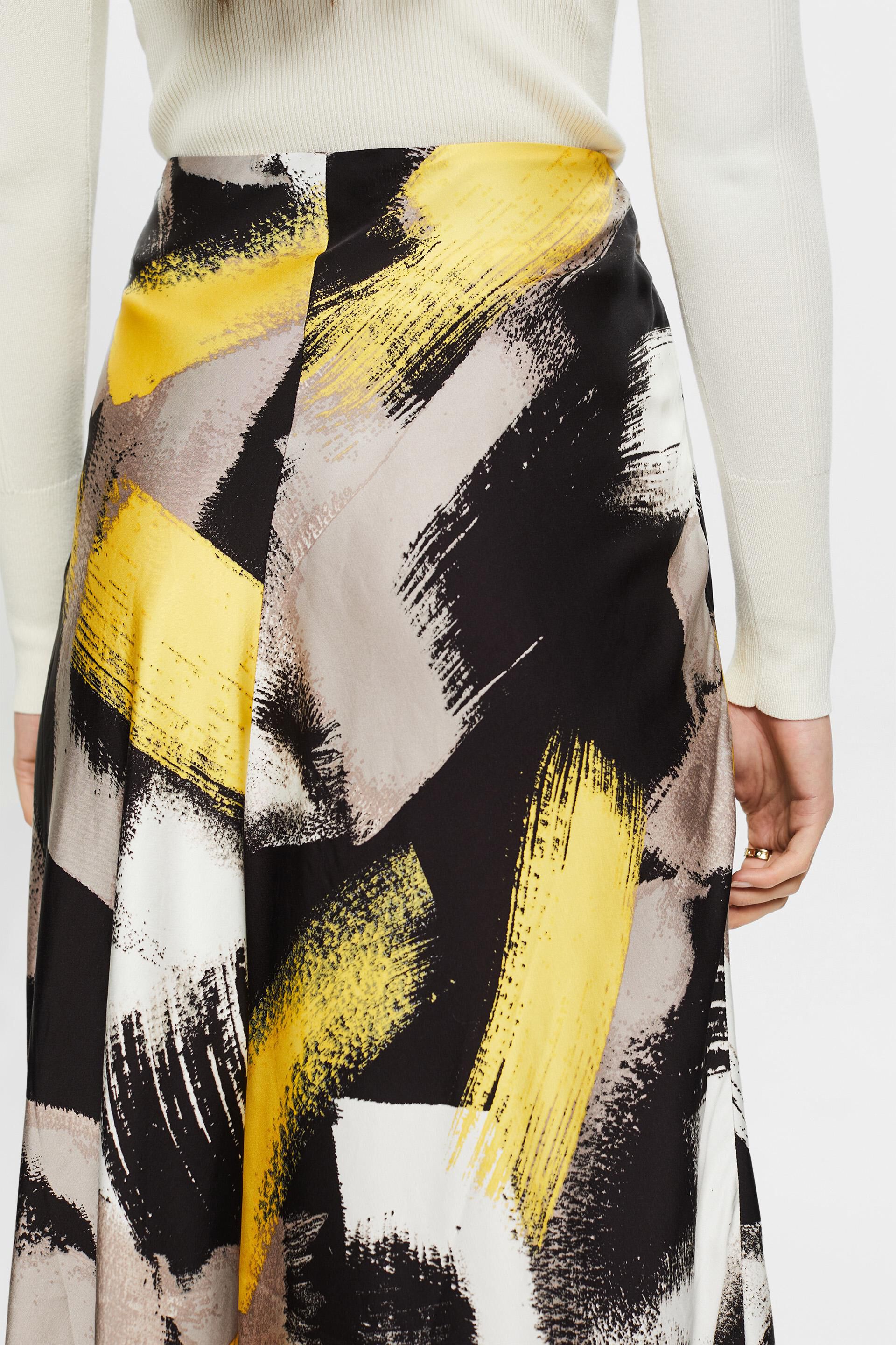 ESPRIT - Printed Satin Midi Skirt at our online shop