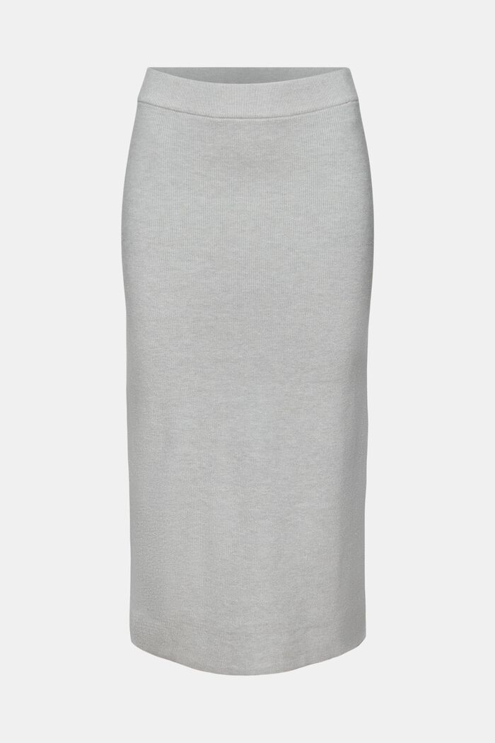Womens Theory grey Asymmetric Ribbed Evia Midi Skirt