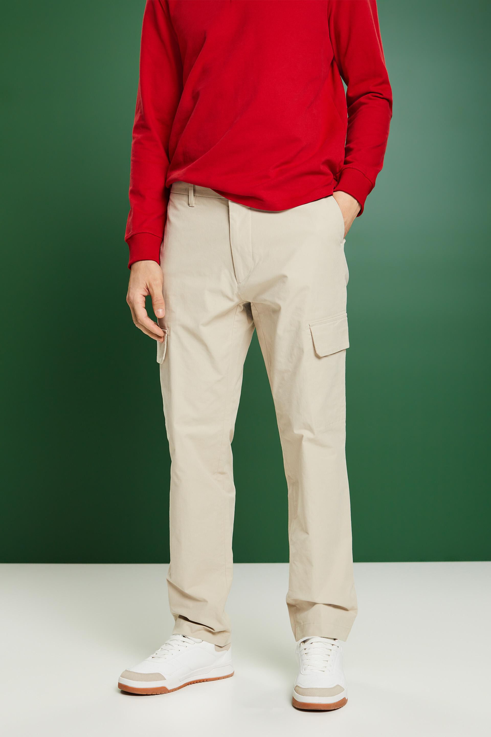 Girls' Esprit Cargo pants, size 128 - 134 (Brown) | Emmy