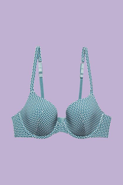 Buy Esprit women micro polka print non padded wireless bra lavender Online