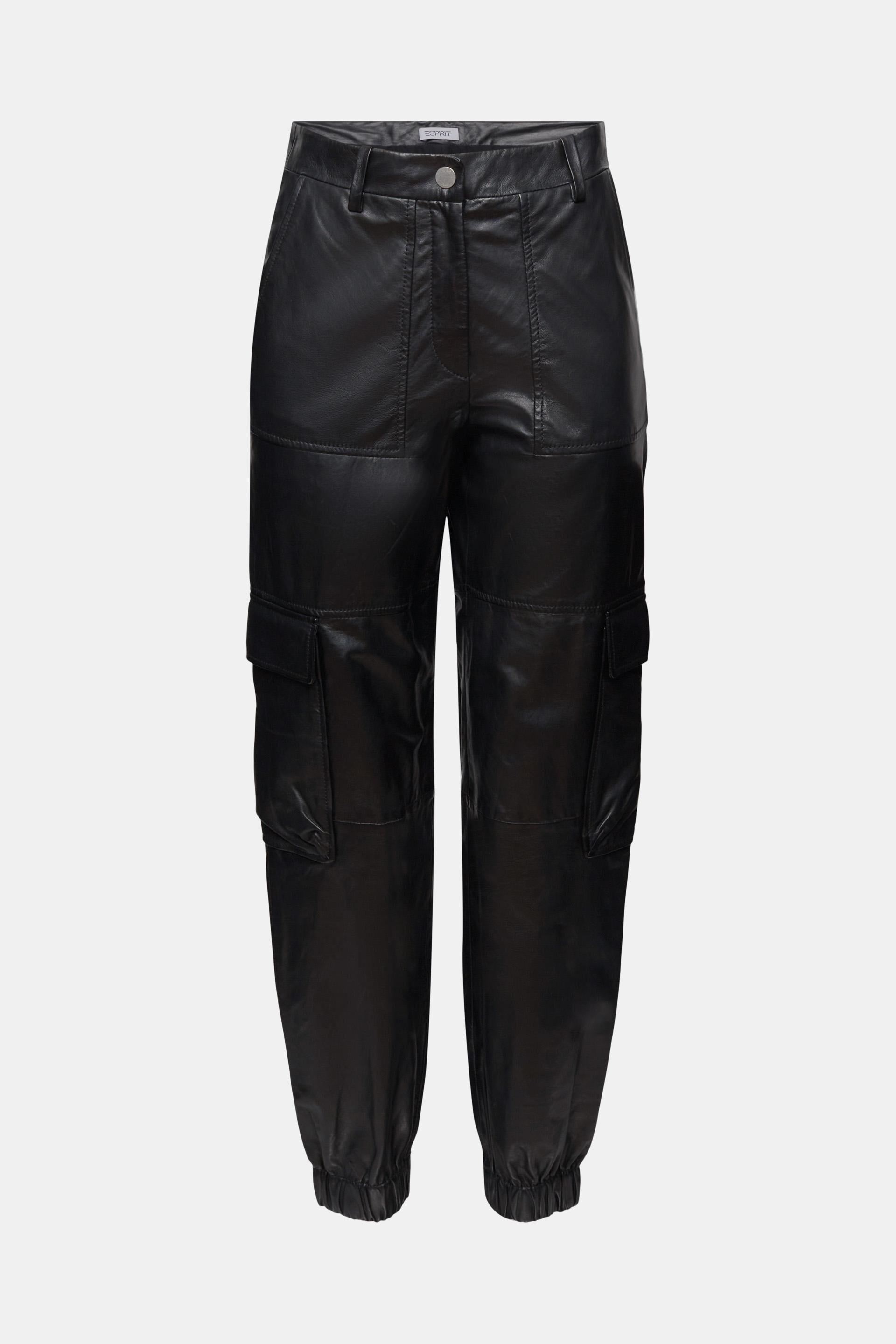 ESPRIT - Tapered Leather Cargo Pants at our online shop