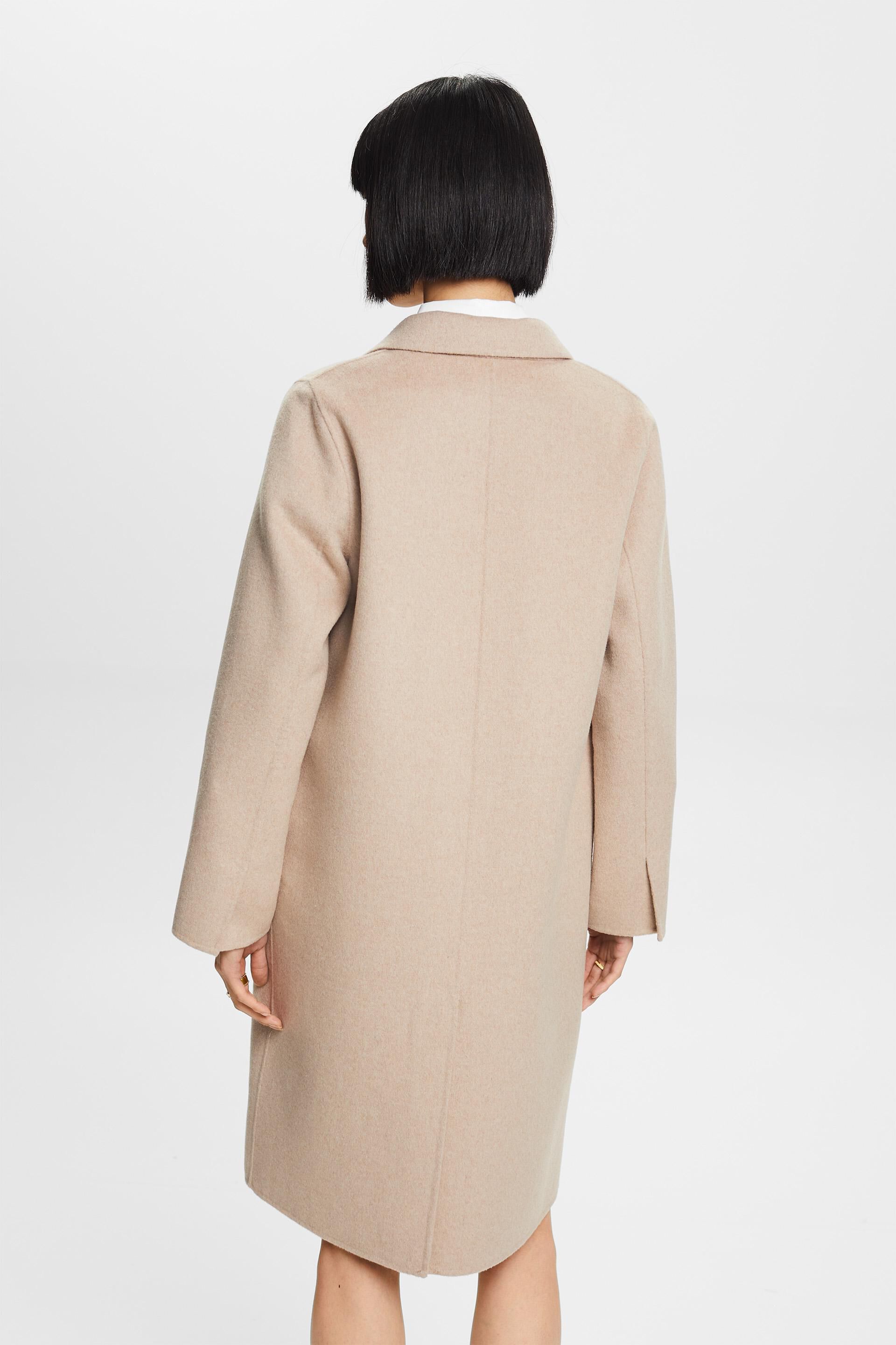 ESPRIT - Recycled: wool blend coat at our online shop