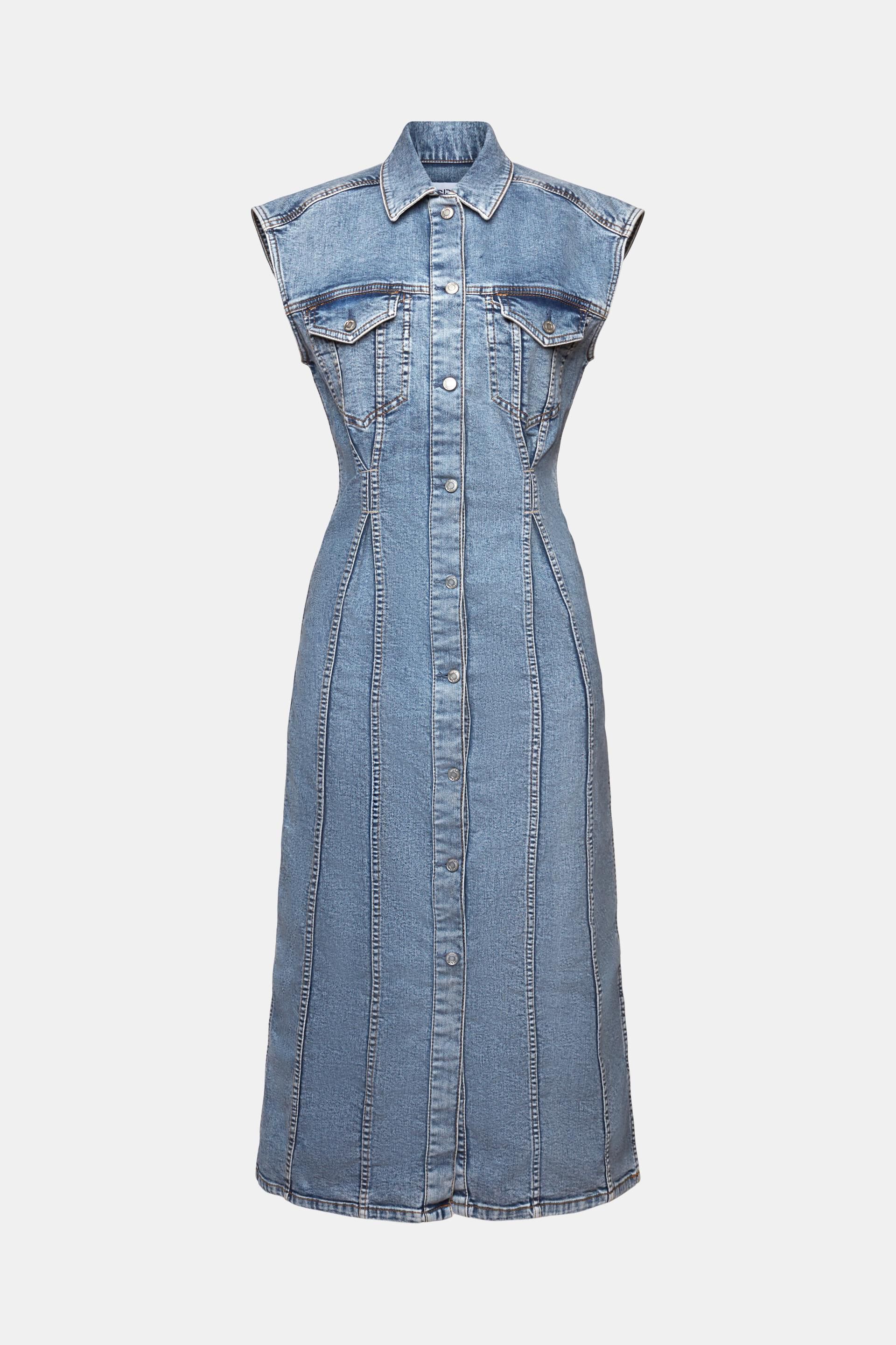 Women's Long Sleeve Button-up Denim Midi Dress - Future Collective™ With  Reese Blutstein Blue Denim : Target