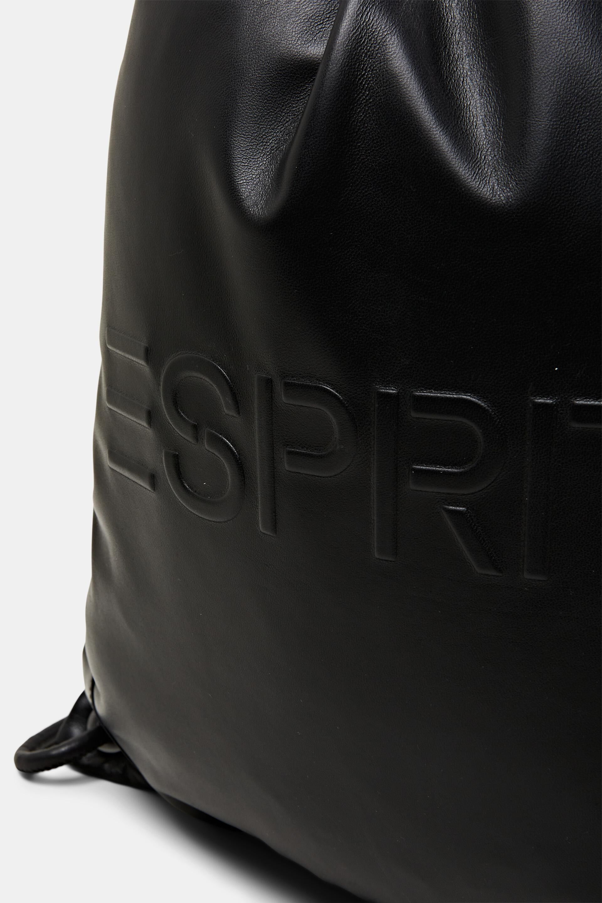ESPRIT - Cotton Canvas Logo Drawstring Backpack at our online shop