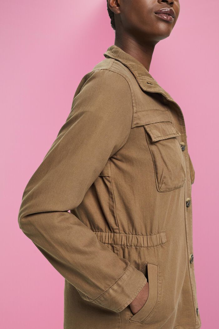 ESPRIT - Utility jacket with elasticated waist at our online shop