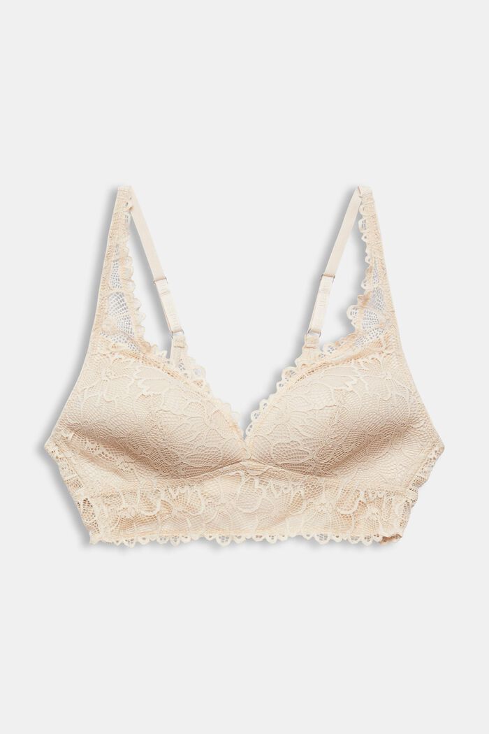 Lace Bralette for Women Girl Teen Support Triangle Bikini Training Bra  Adjustable Strap Padded Wirefree T-Shirt Bras Beige : : Clothing,  Shoes & Accessories