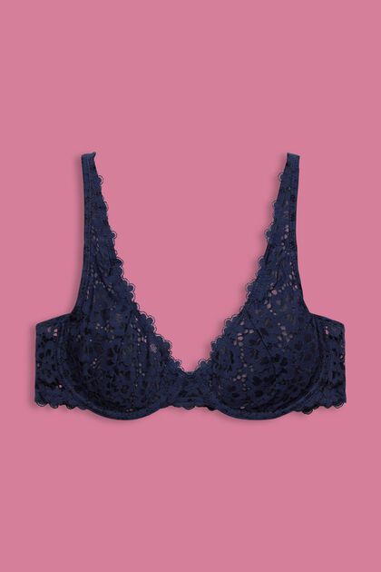 Fleur't Lace T-Back Bralette-Sapphire – Indulge Boutique