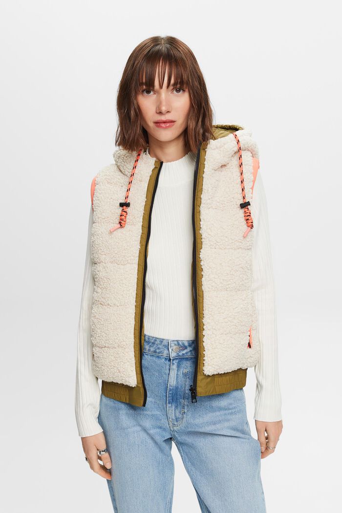 Hooded - shop ESPRIT online Vest our Fleece Reversible at