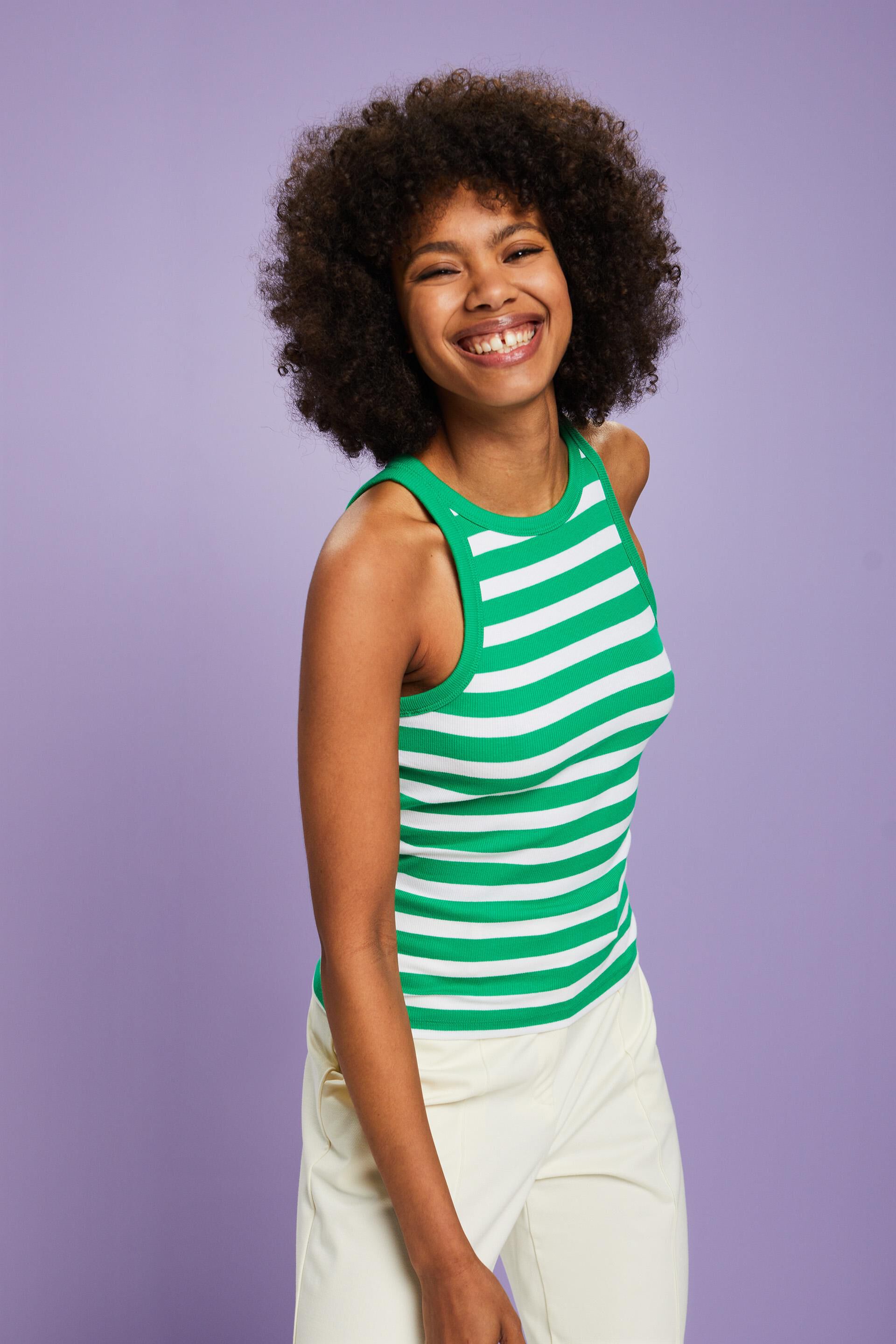 ESPRIT - Rib knit tank top at our online shop