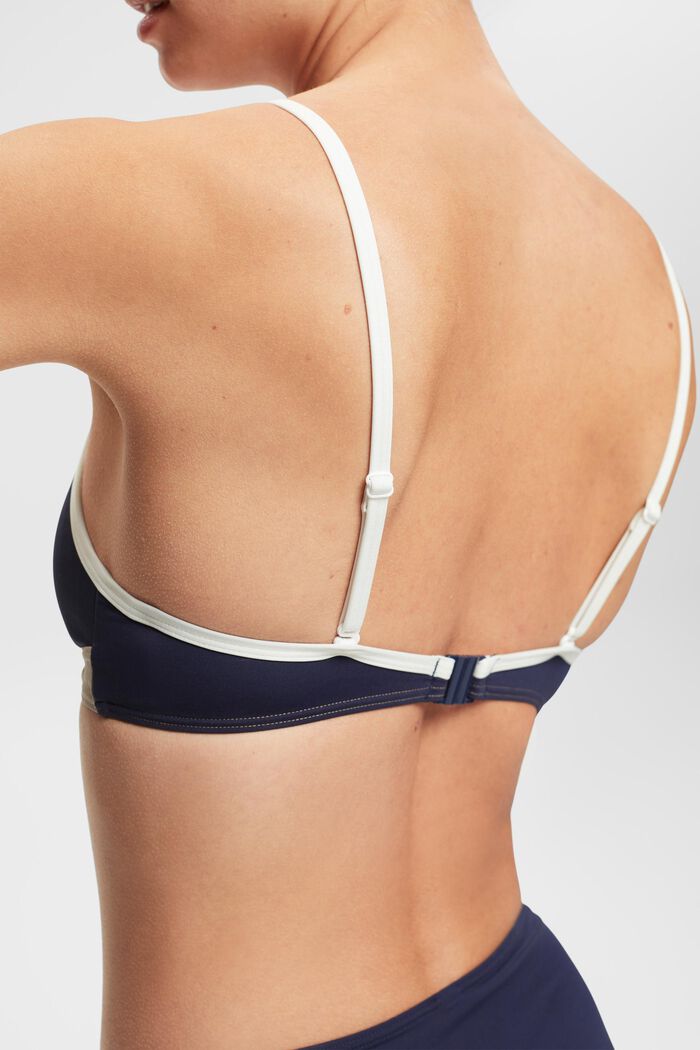 ESPRIT - Tri-colour bikini top with variable straps at our online shop