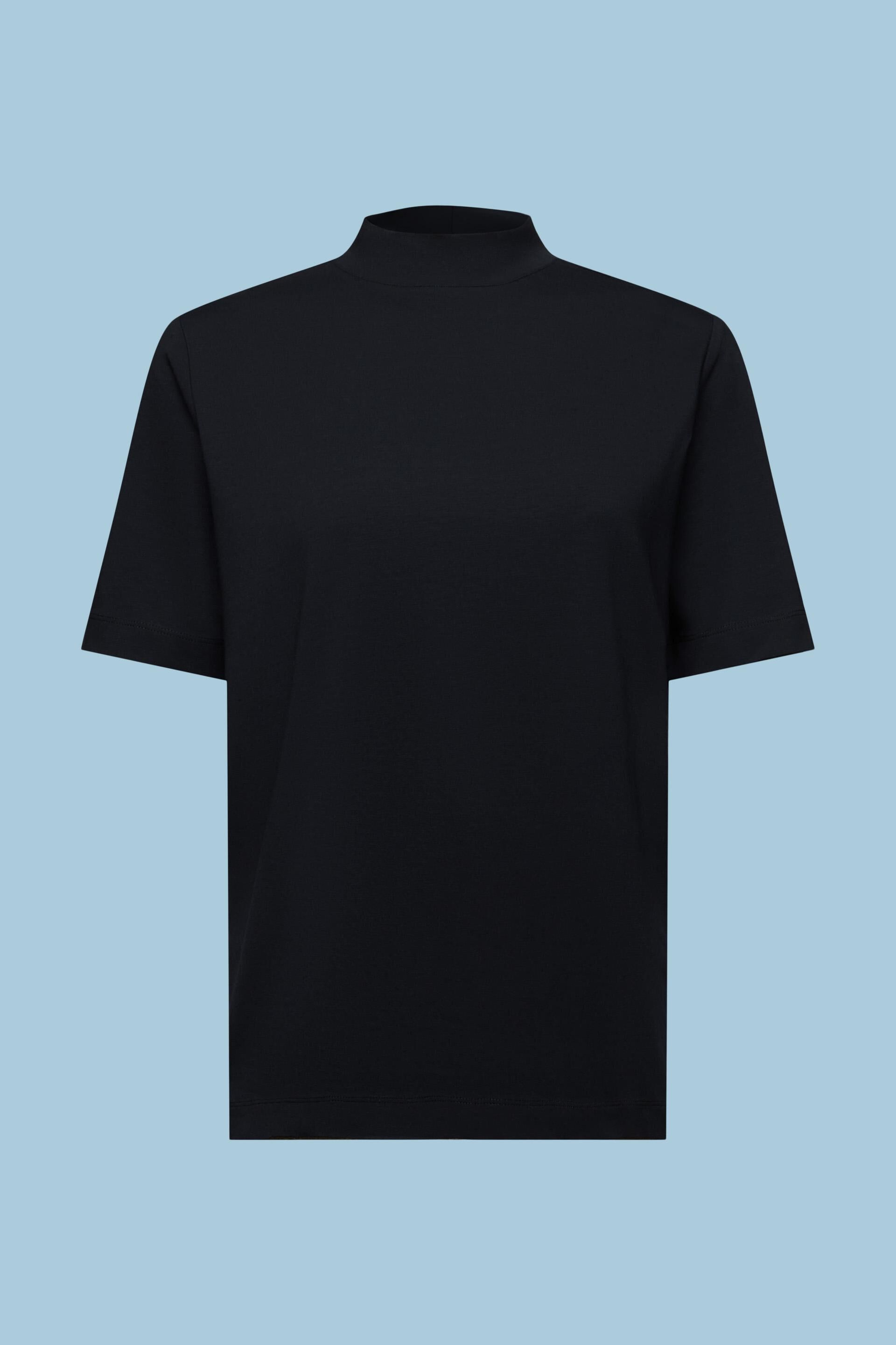 ESPRIT - Mock Neck Jersey T-Shirt at our online shop