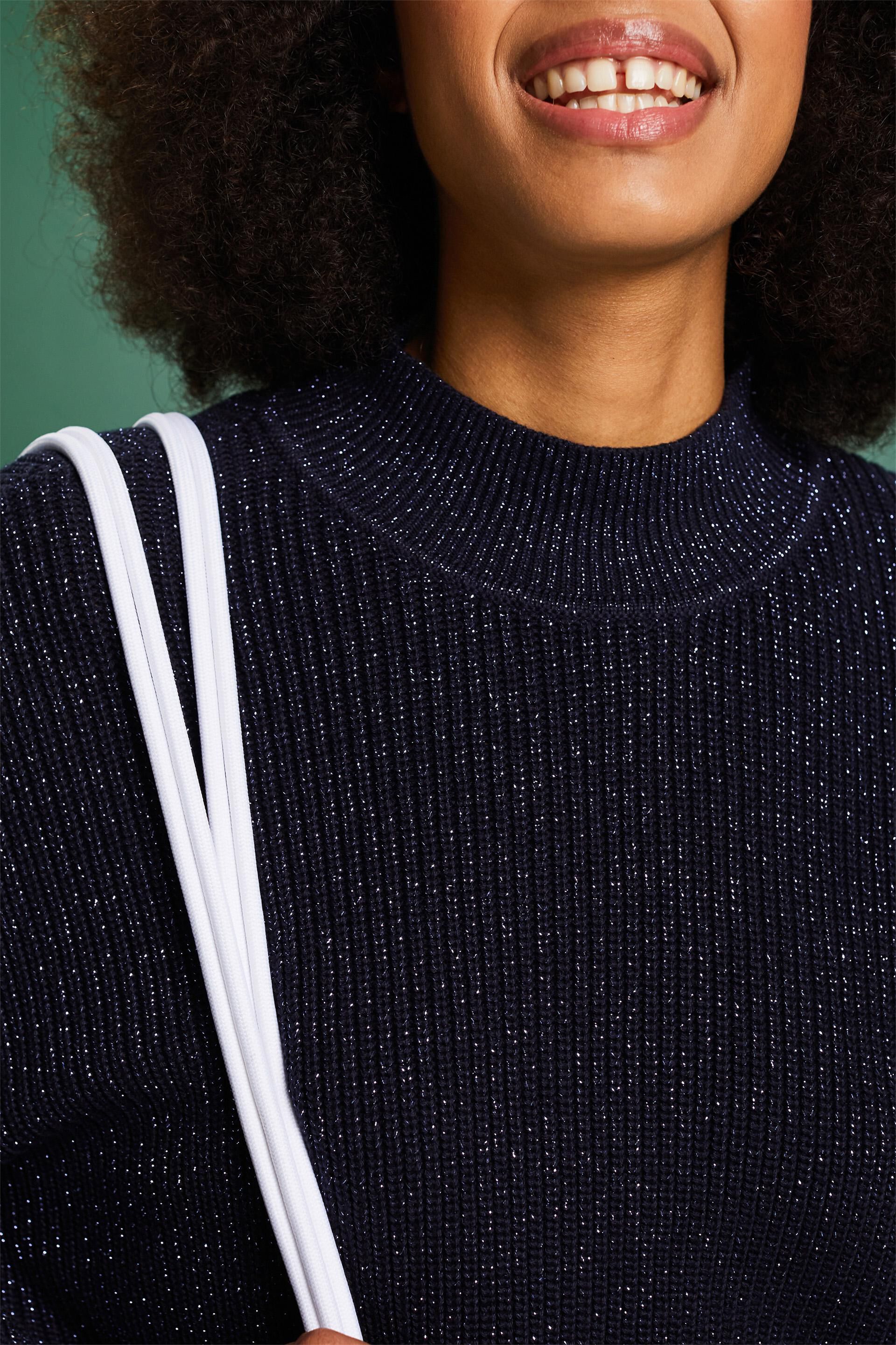 ESPRIT - Lamé Rib-Knit Jumper at our online shop