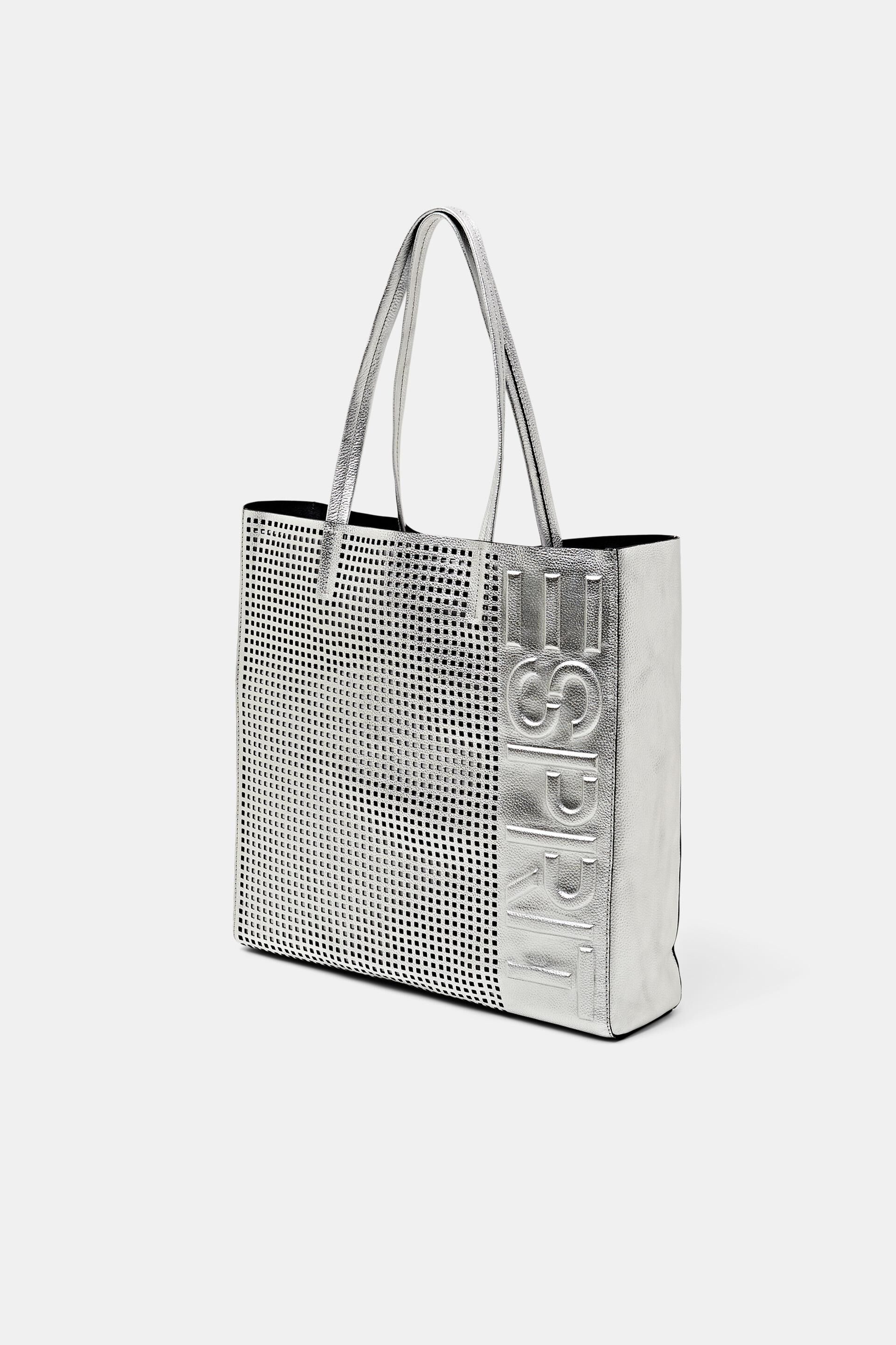 ESPRIT - Logo Embossed Leather Tote at our online shop