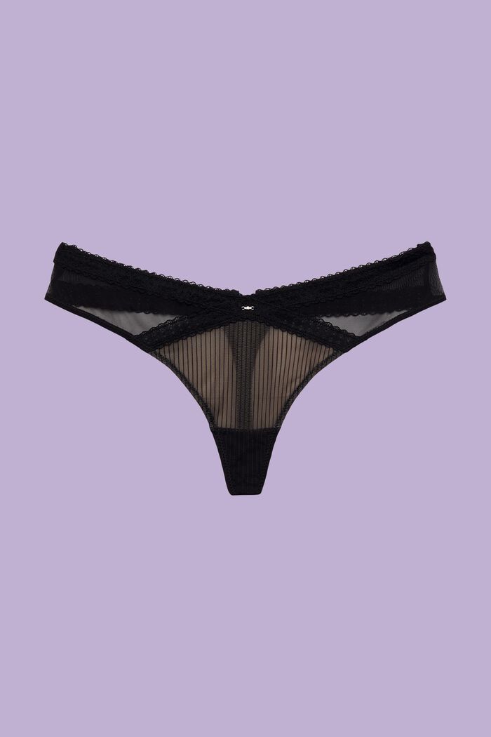 ESPRIT Hipster Thong With Mini Print And Tassels - Lingerie