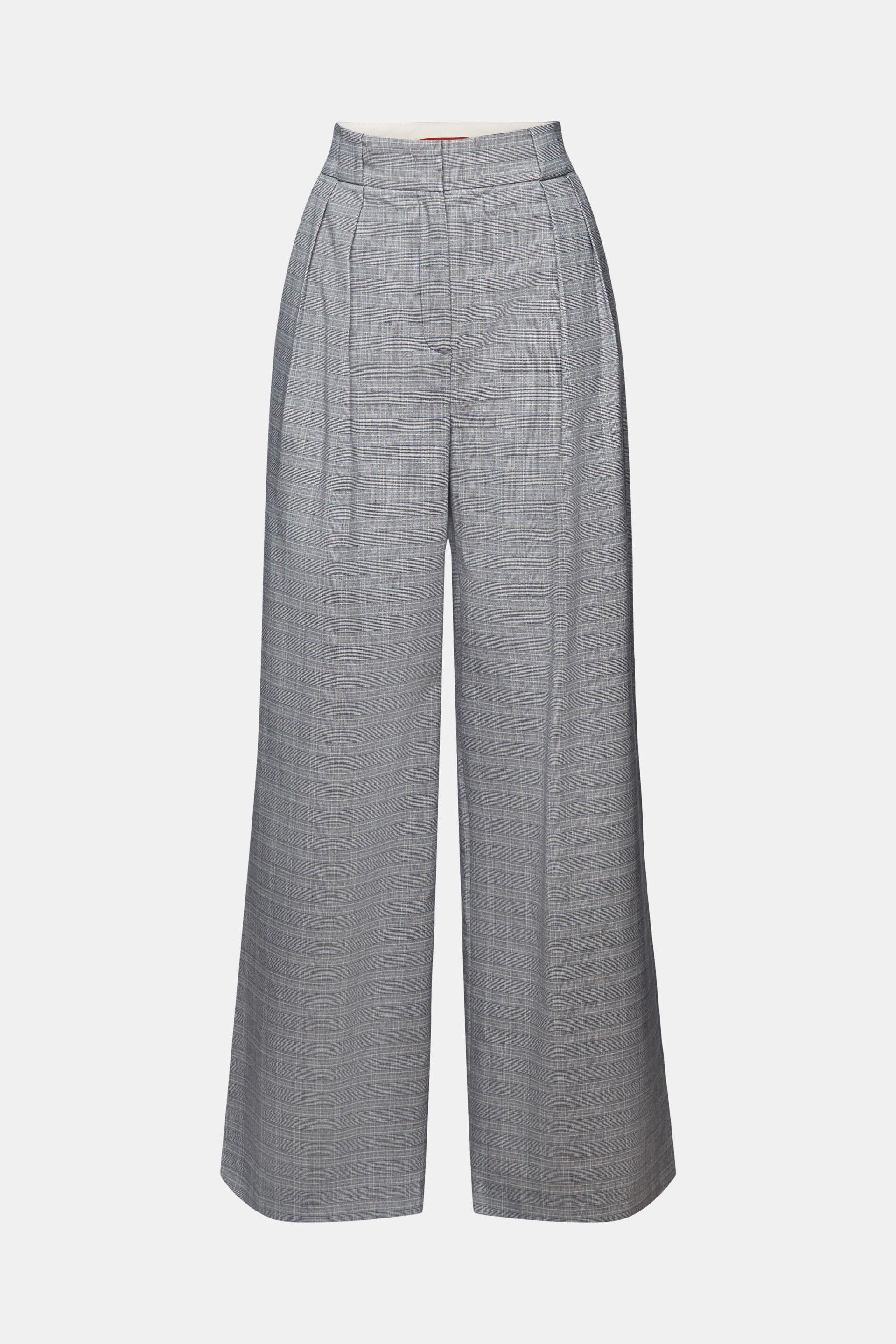 Clarina Trousers in Black And White Prince Of Wales Check | Emilia Wickstead