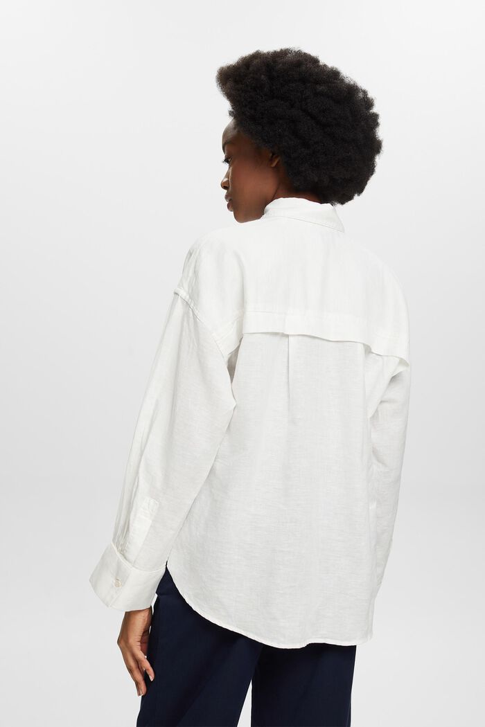 ESPRIT - Sleeveless blouse, linen-cotton blend at our online shop