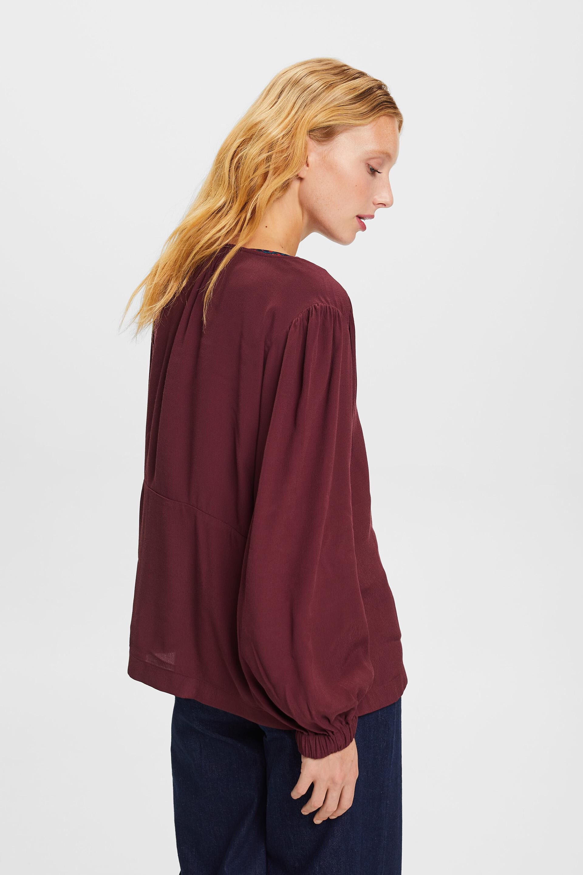 ESPRIT - Chiffon V-Neck Blouse at our online shop