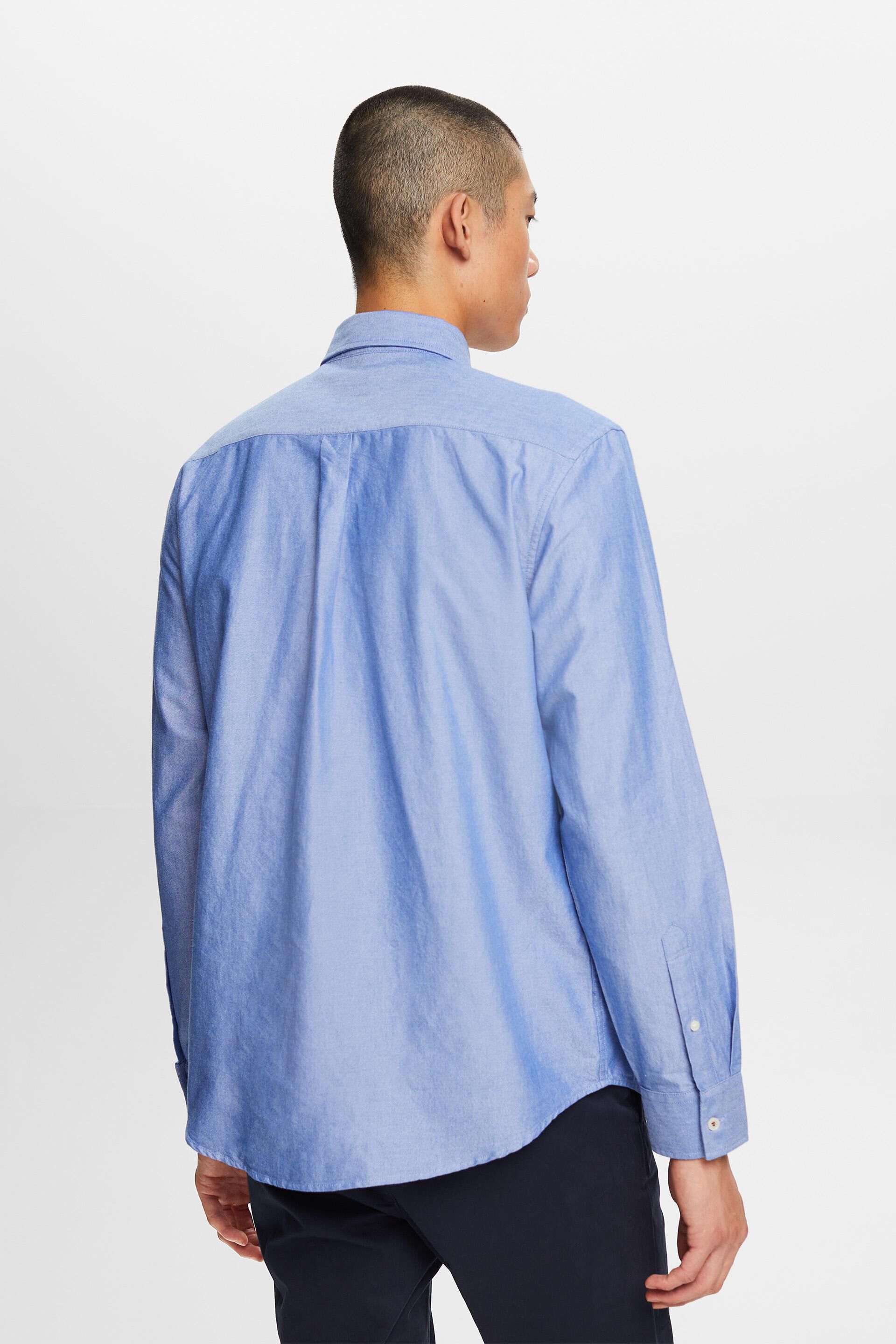 ESPRIT - Cotton-Poplin Button Down Shirt at our online shop