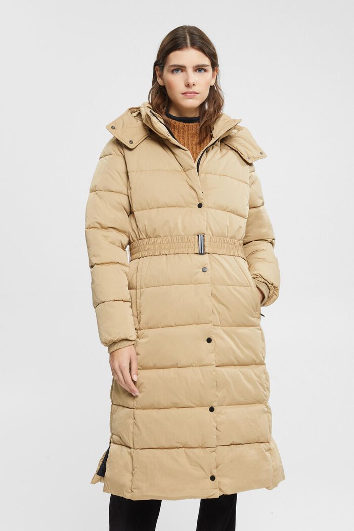ESPRIT coat belt shop online at Quilted our - with