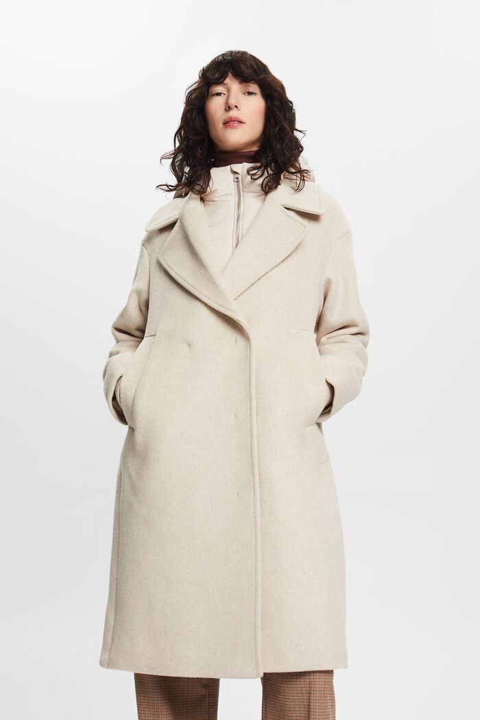 + NET SUSTAIN Signature wool-blend coat