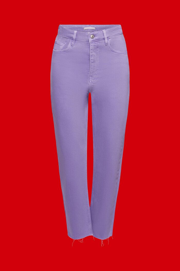 ESPRIT - Super high-rise jeans with frayed hem at our online shop