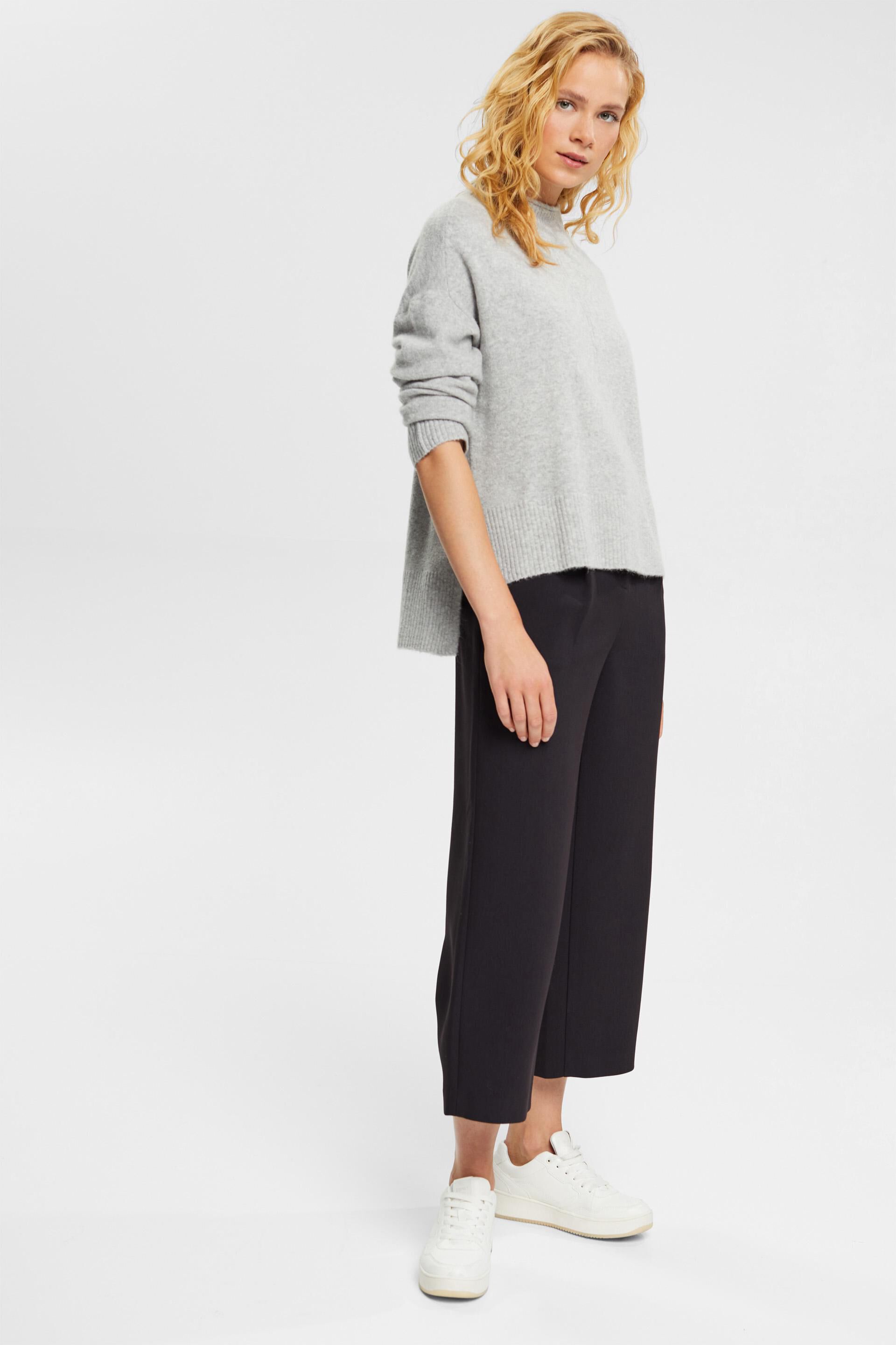 ESPRIT - Wool blend: fluffy jumper with stand-up collar at our