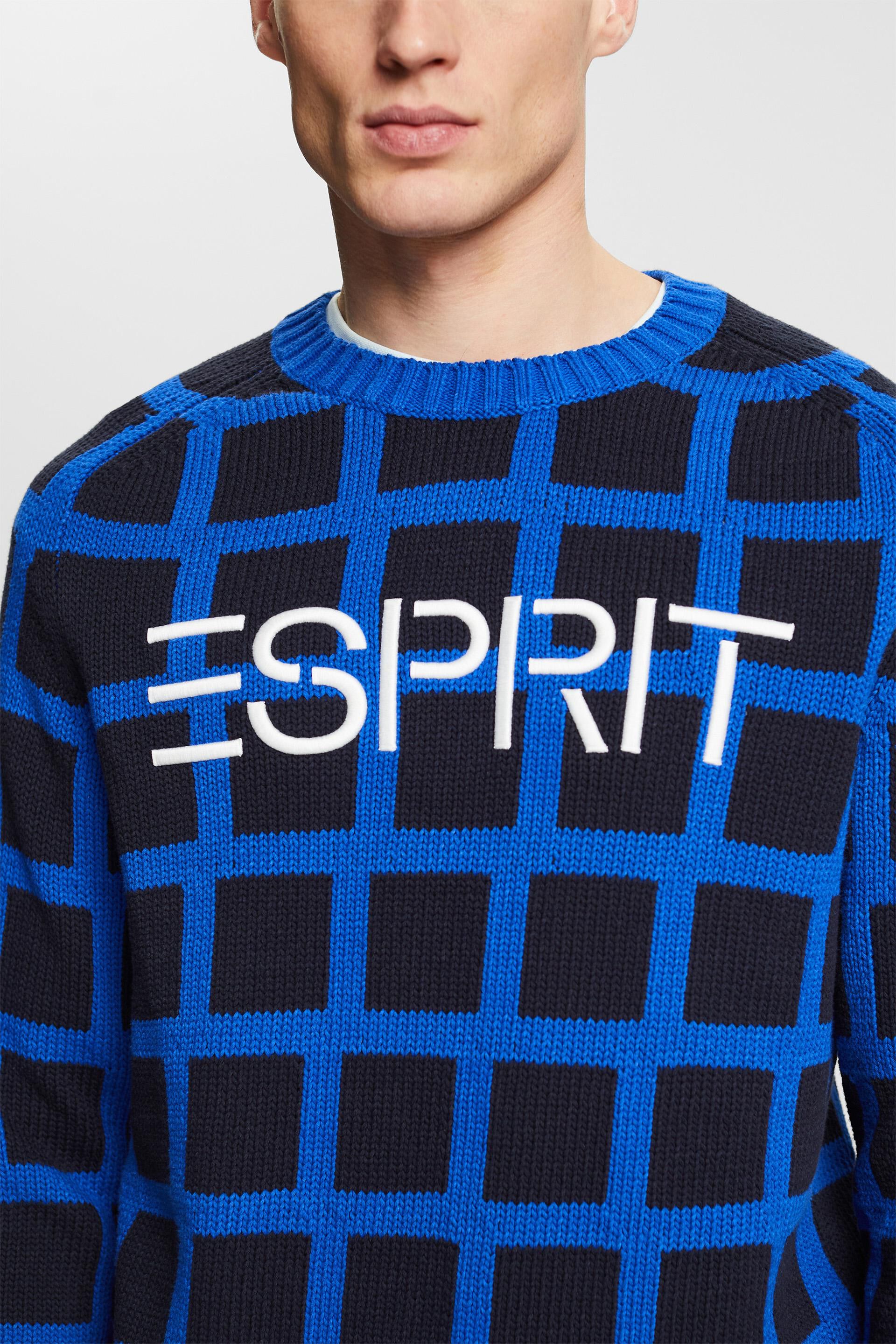 ESPRIT - Logo Grid Chunky Knit Sweater at our online shop