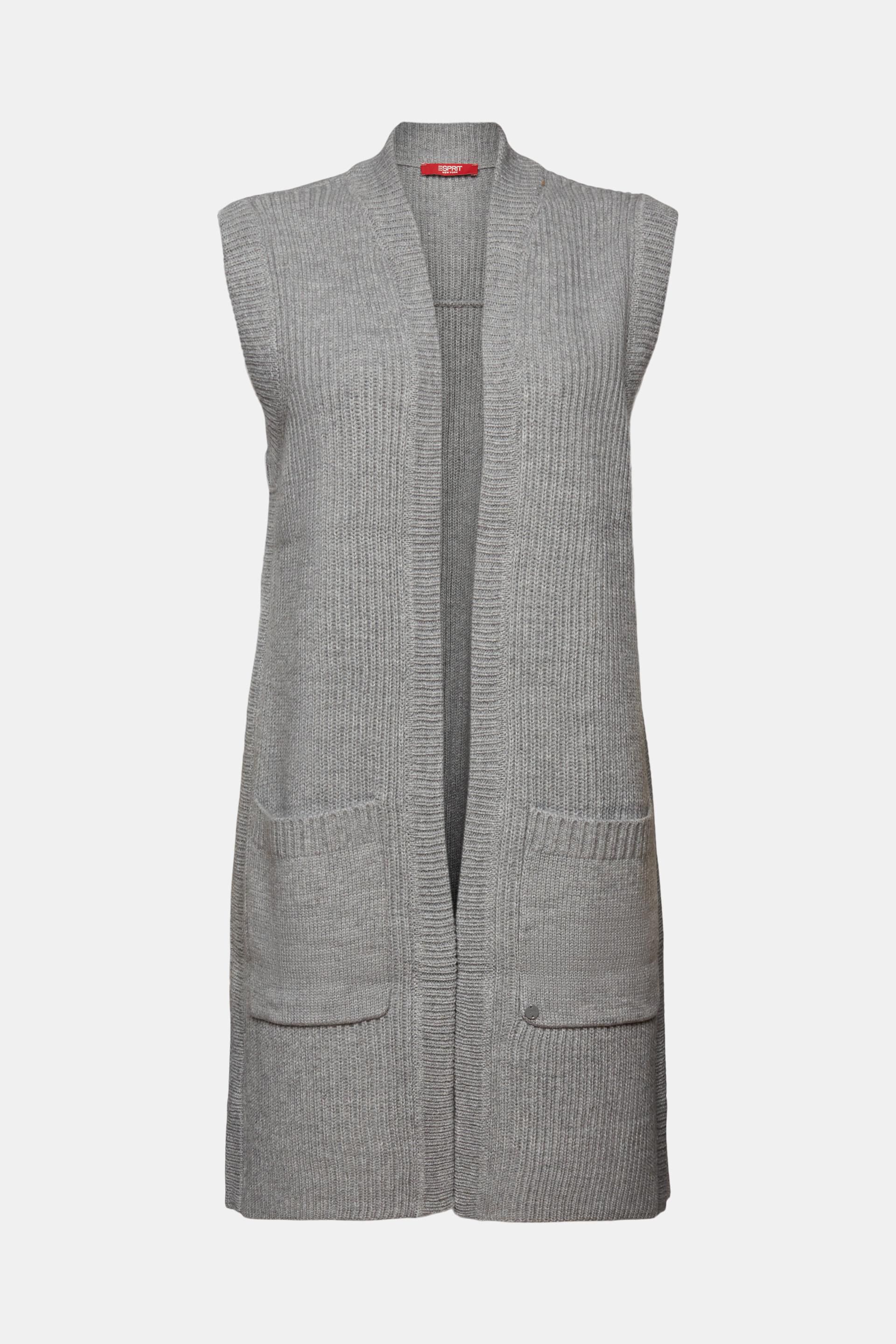 Wool Blend Cable-Knit Cardigan Vest - kallspinstore