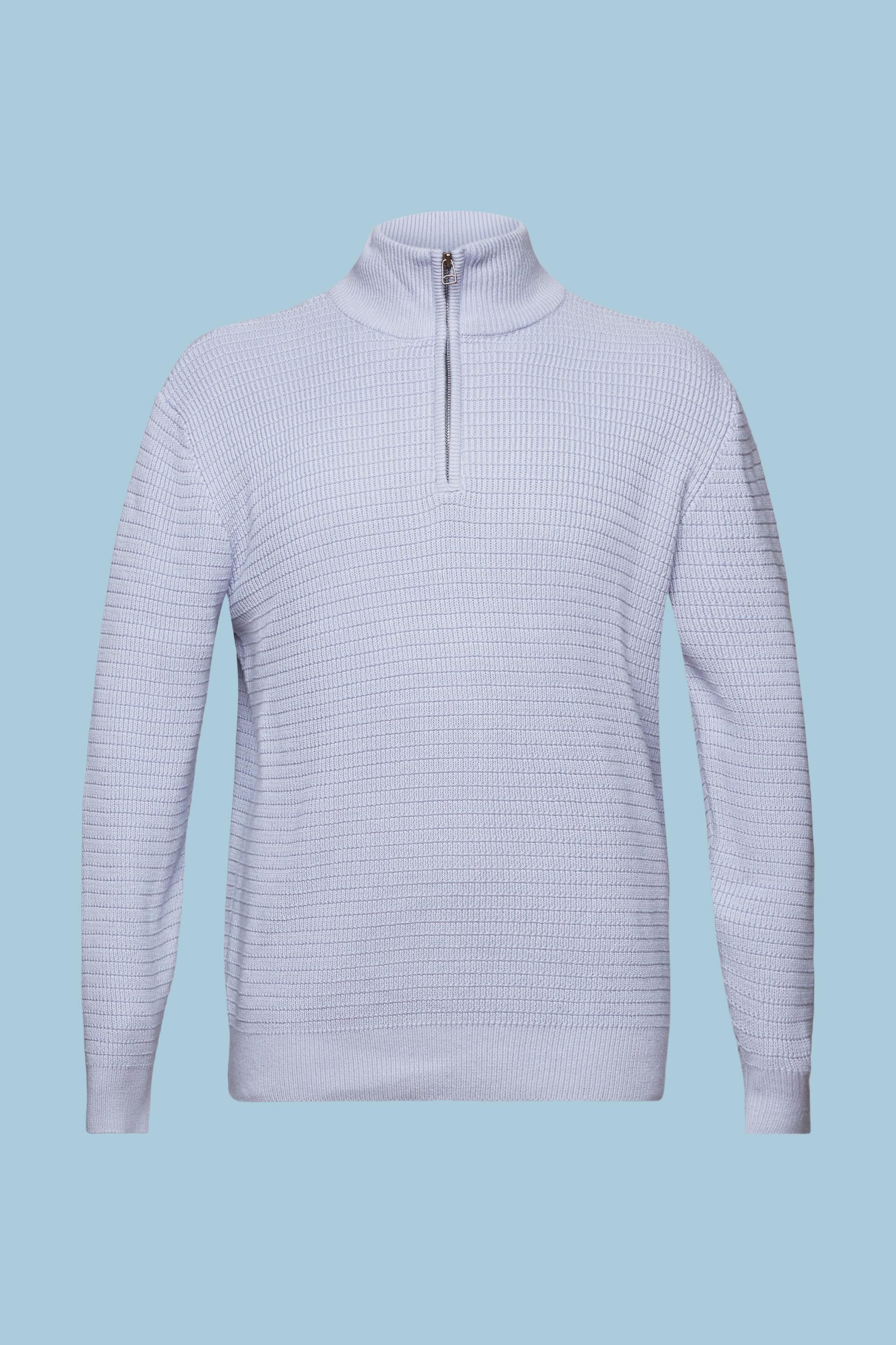 ESPRIT - Textured Cotton Knit Troyer at our online shop