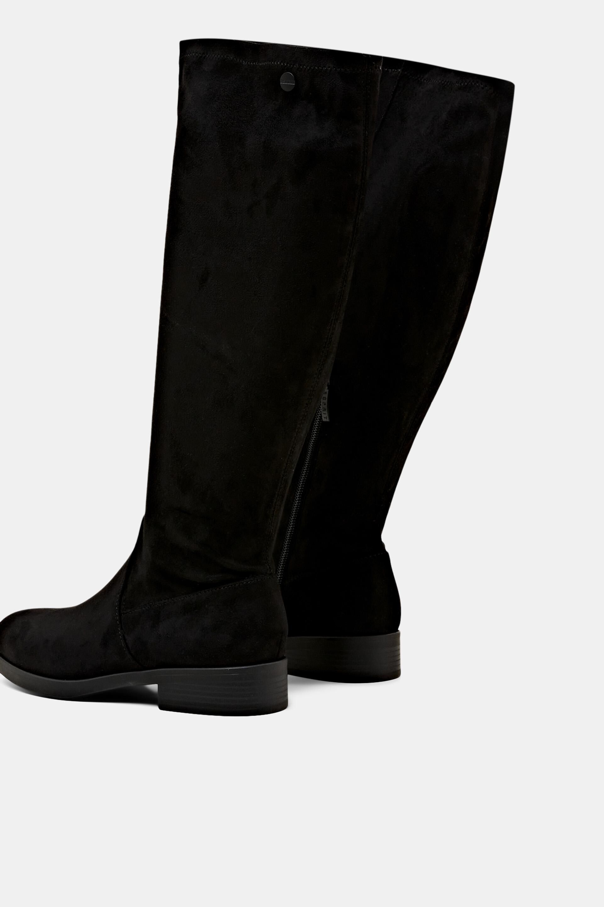 ESPRIT - Faux suede knee-high boots at our online shop