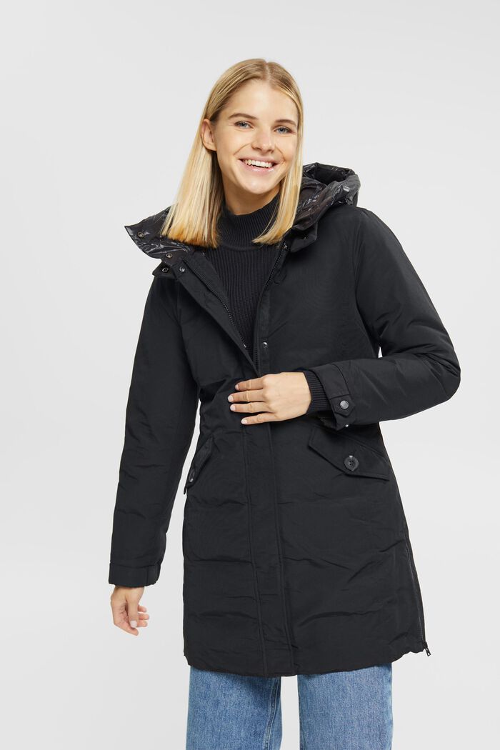 ESPRIT - Hooded jacket shop online with recycled at filling our down