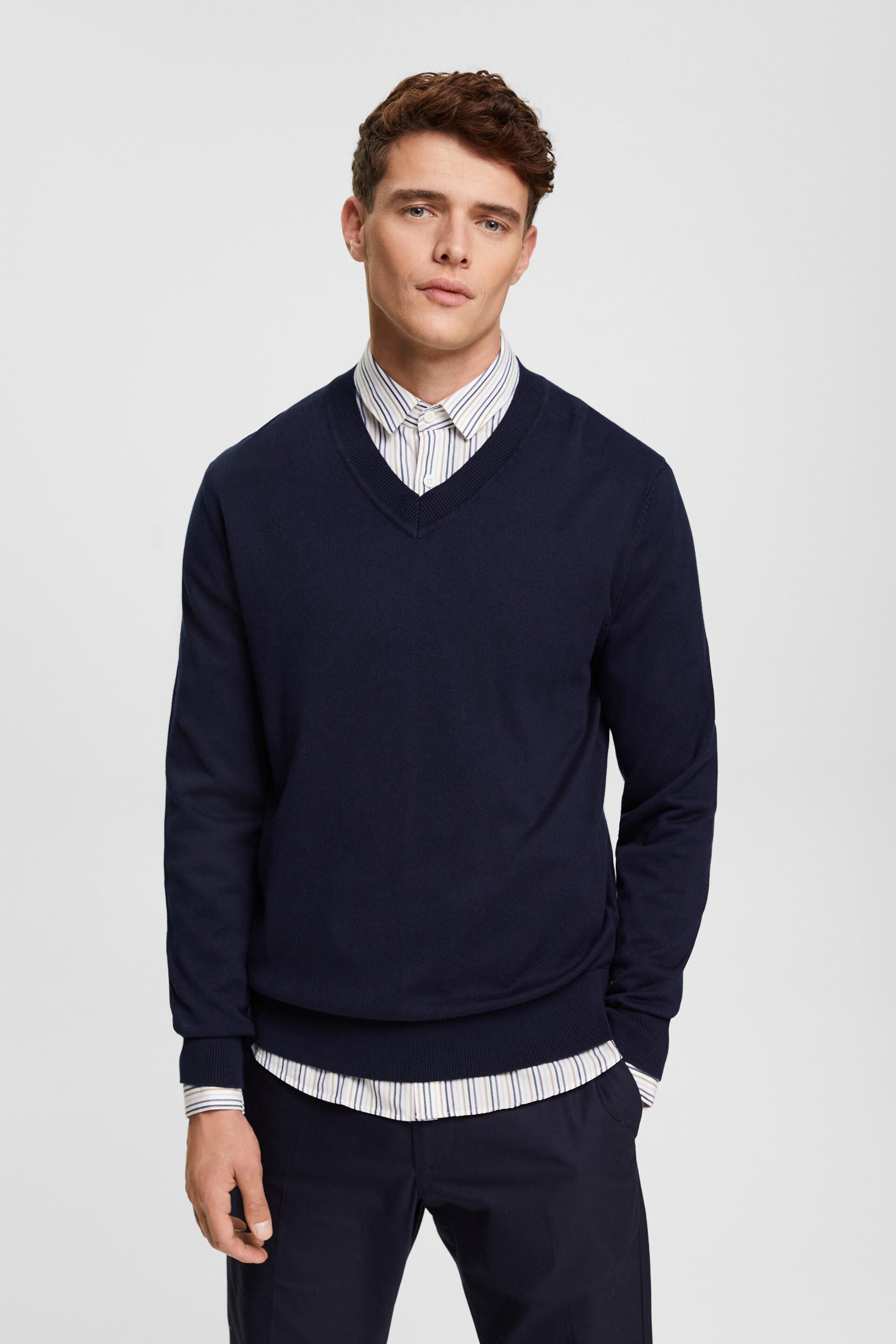 BOSS - Structured-knit sweater in virgin wool, silk and cashmere