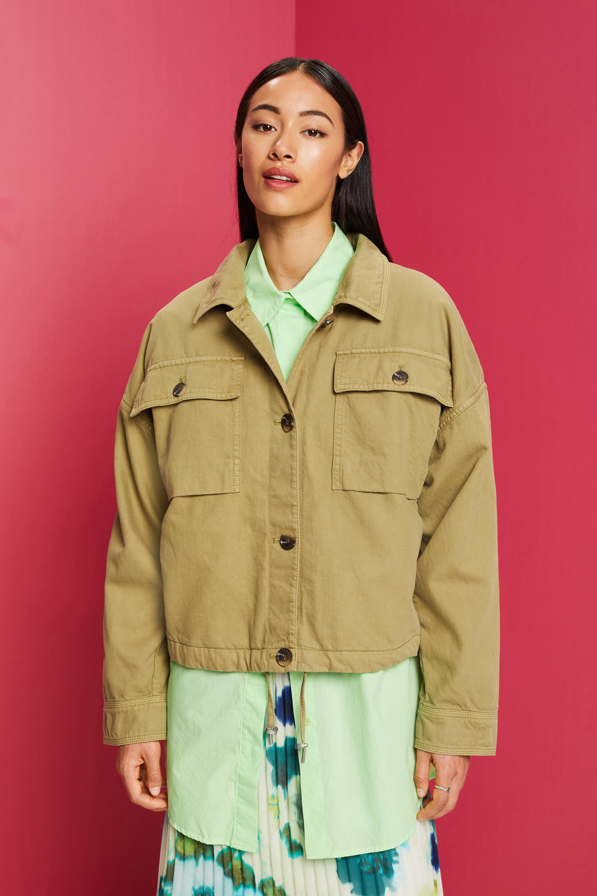 ESPRIT - Boxy twill jacket at our online shop