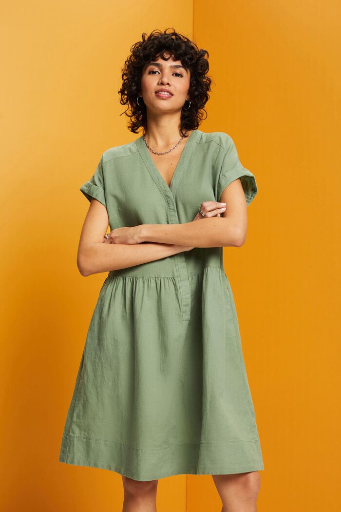 ESPRIT - Striped dress, 100% cotton at our online shop