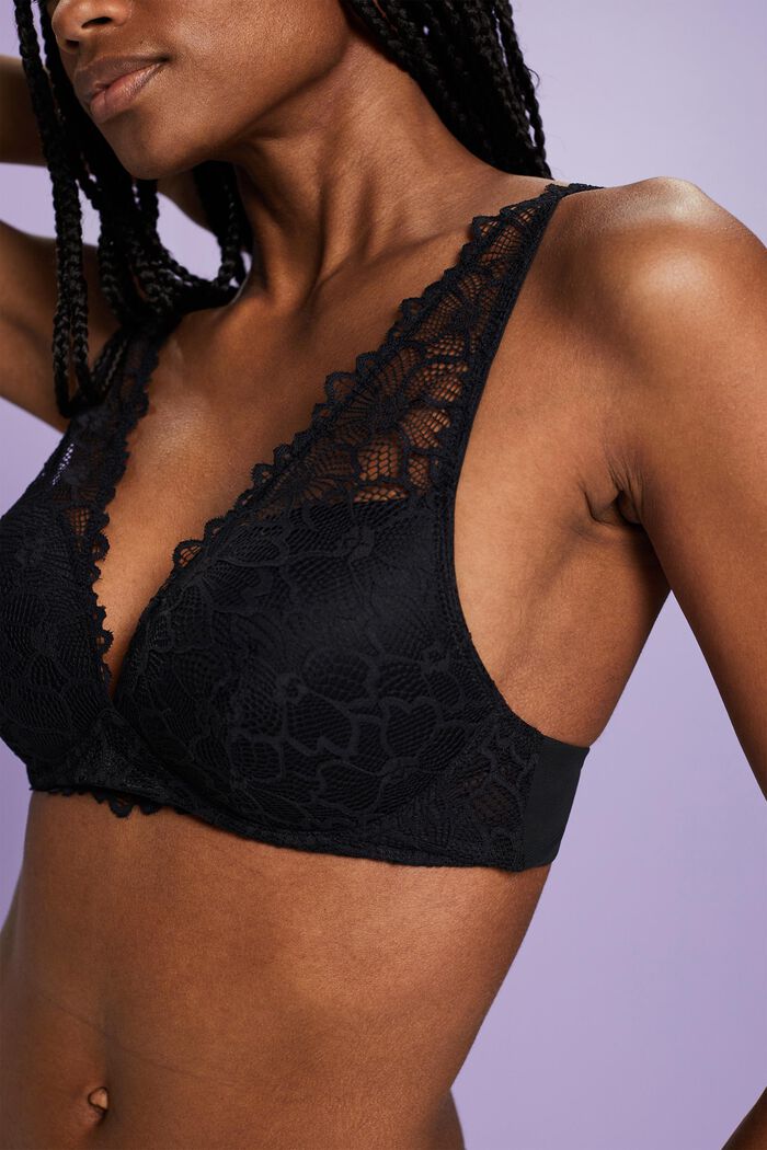 Comfort Triangle Wireless Bra, Sexy Recycled Lace Bralette