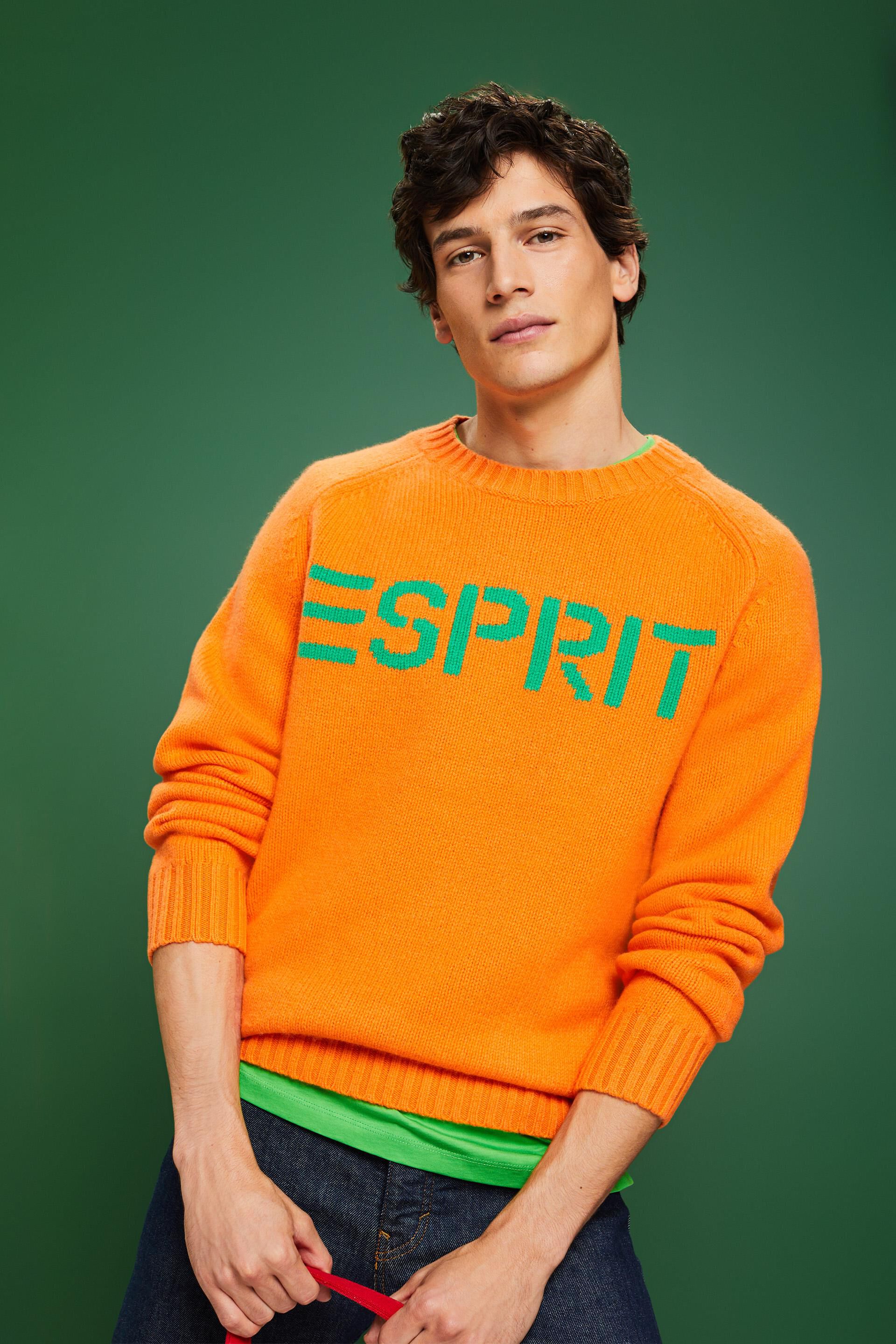 ESPRIT - Wool Cashmere Logo Sweater at our online shop