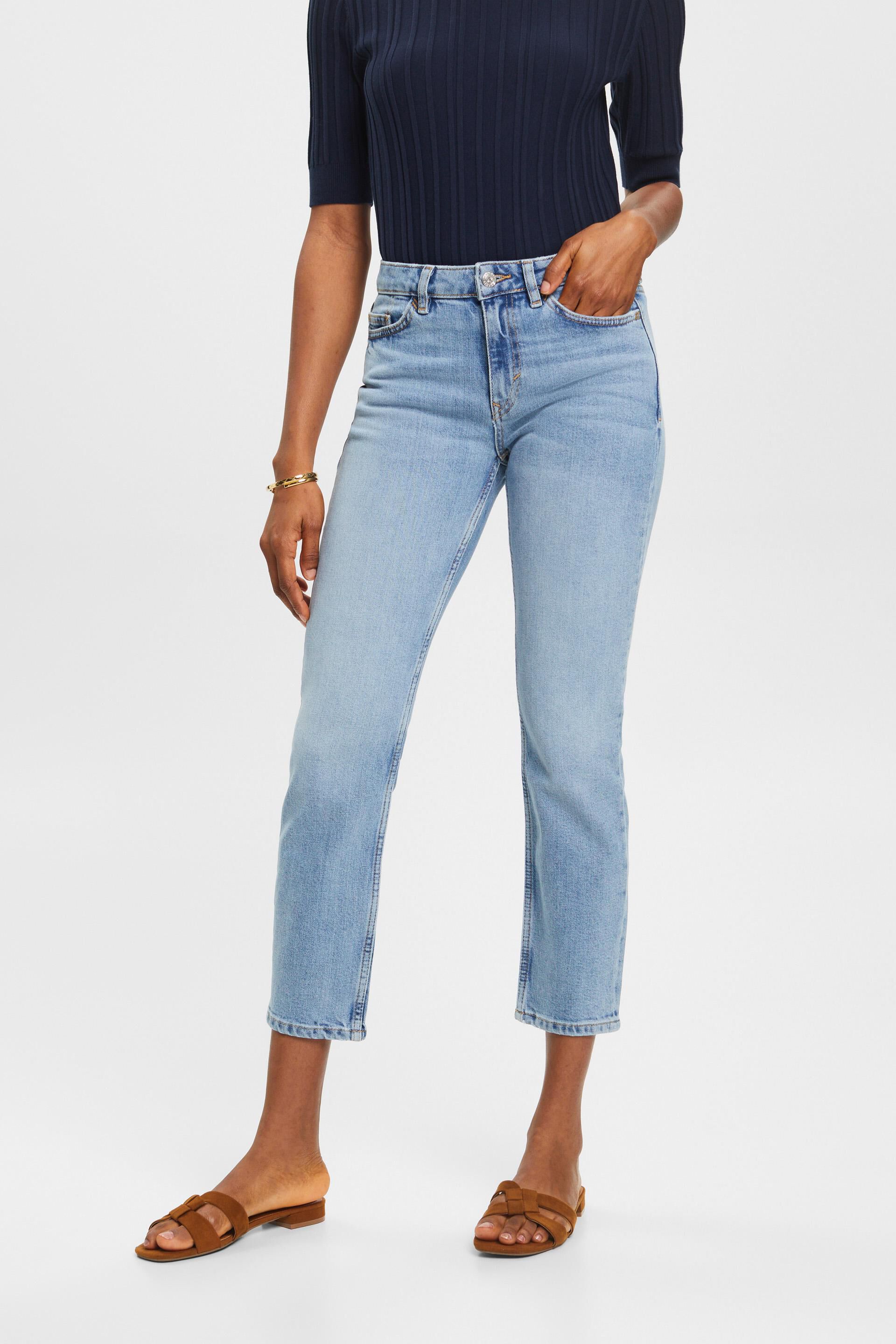 ESPRIT - High-rise kick flare jeans at our online shop