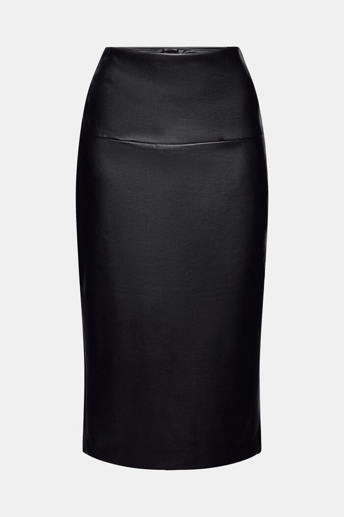 ESPRIT - Faux Leather Midi Skirt at our online shop