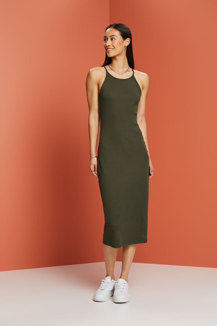 ESPRIT - Cotton-Blend Midi Tank Dress at our online shop