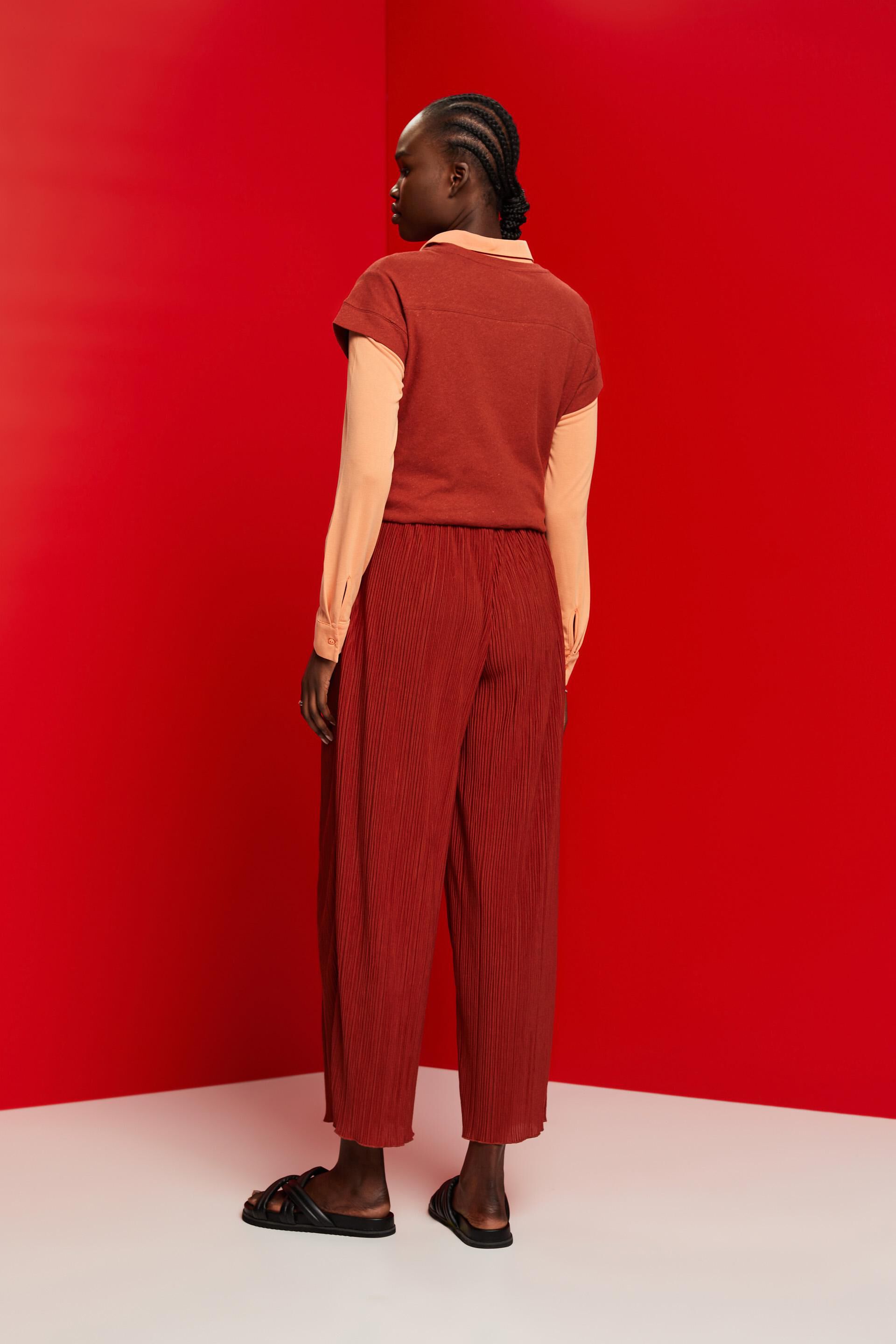 Max Mara Studio Terracotta Linen Trousers | Balardi